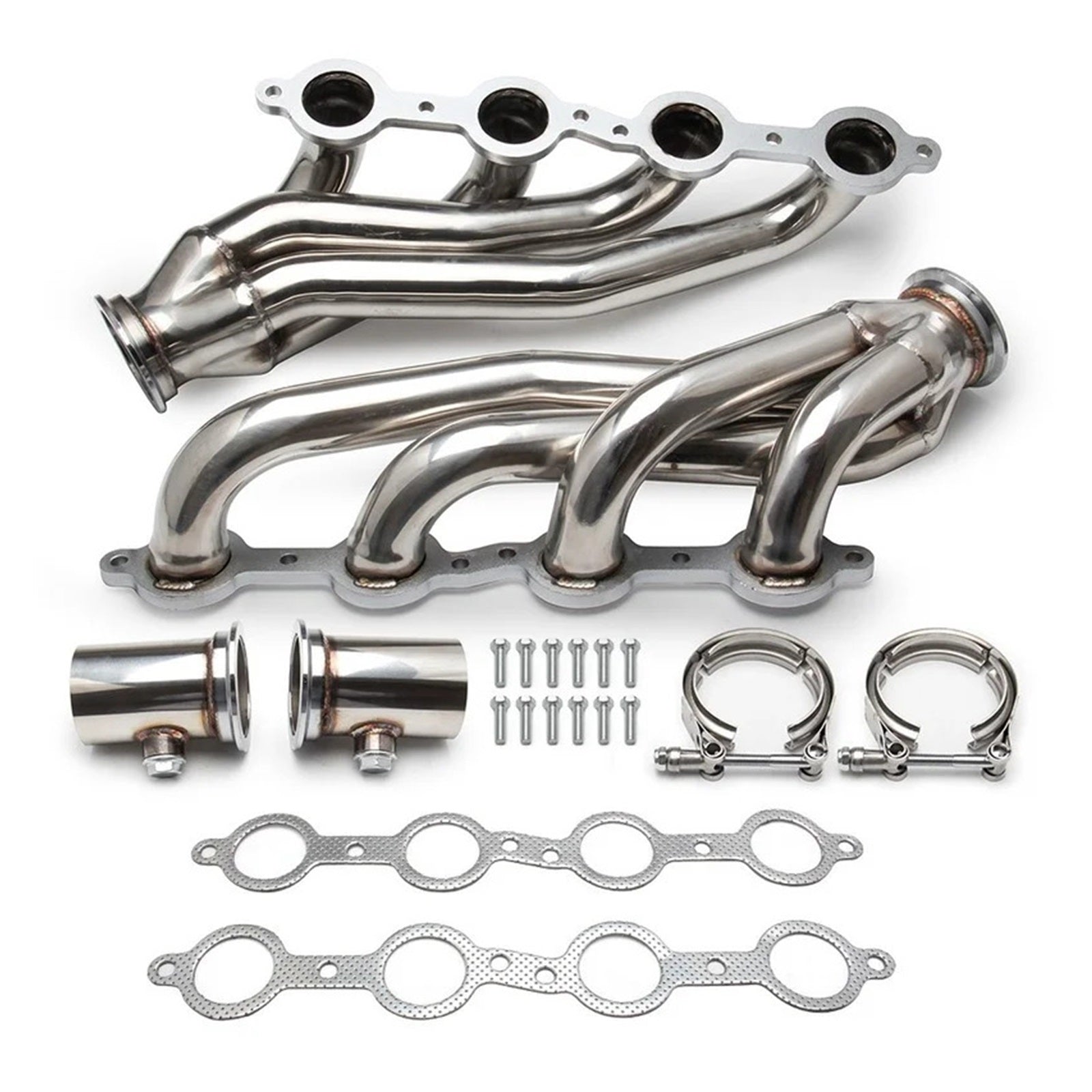 Stainless Steel Exhaust Manifold for Chevrolet C10 LS1 LS2 LS3 LS6 Downpipe with Gaskets - Hogen Exhaust