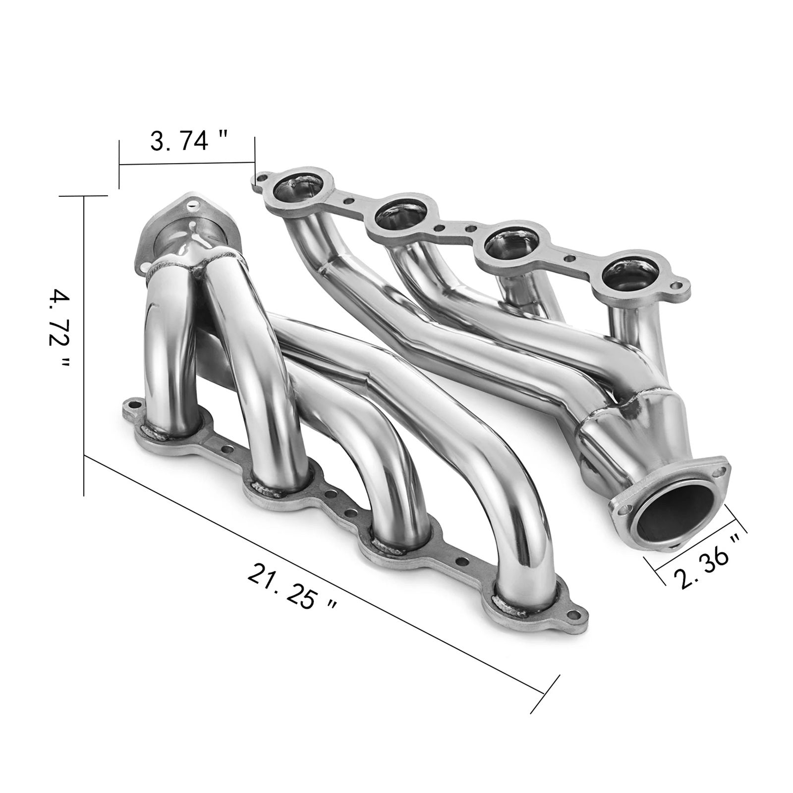 Stainless Steel Exhaust Manifold Chevy LS1 LS2 LS3 LS6 LS7 Shorty Header for Chevelle Camaro - Hogen Exhaust