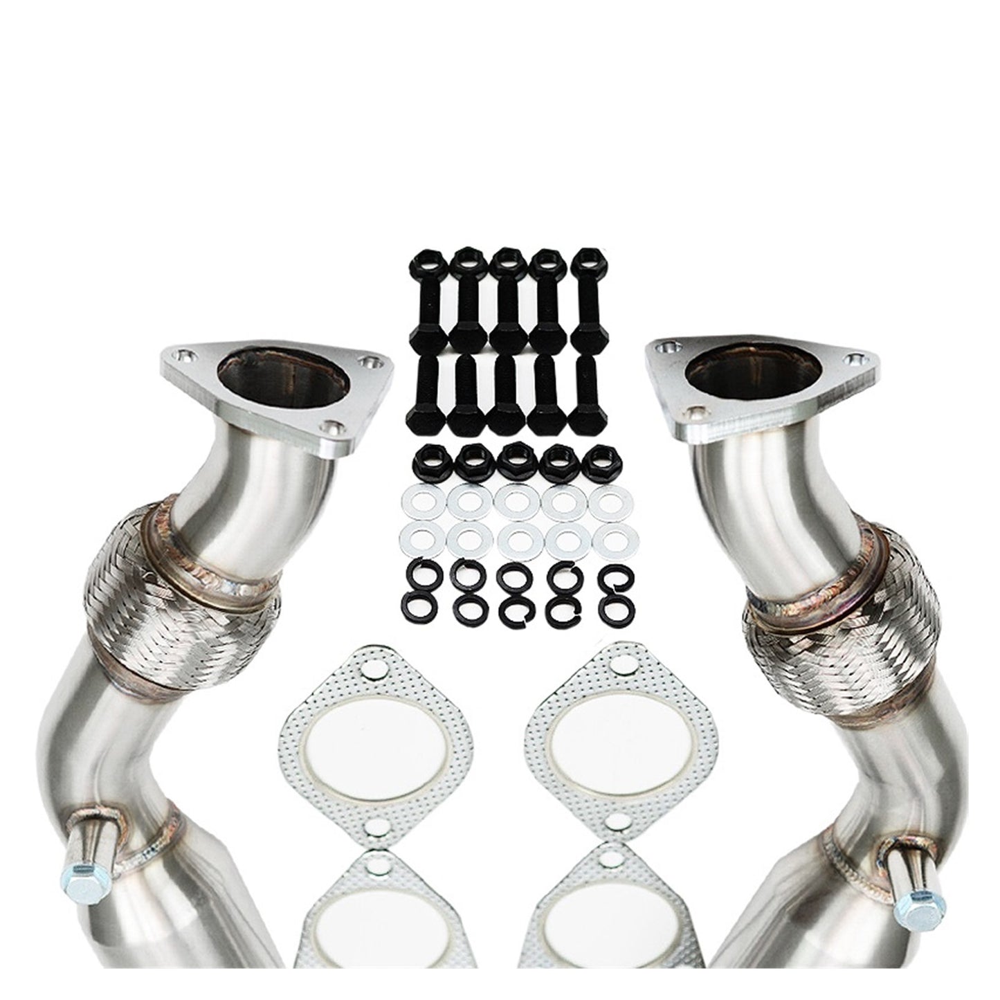 NISSAN Downpipe W/Flexpipe 2007+ 350Z 370Z G37 FX35 FX37 Q50 Q60 VQ35HR VQ37HR - Hogen Exhaust