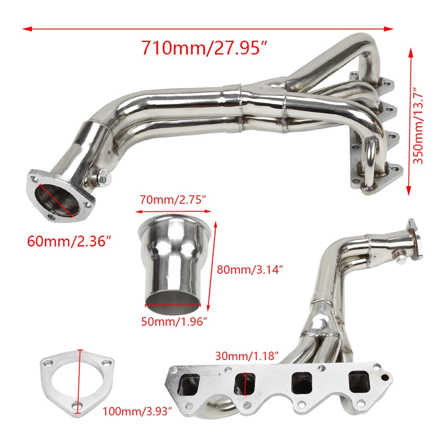 Stainless Steel Exhaust Header Manifold Compatible With Samurai & Compatible With Geo Compatible With Tracker 1.3L 1.6L L4 Exhaust System Exhaust Pipe Car Sell Well - Hogen Exhaust