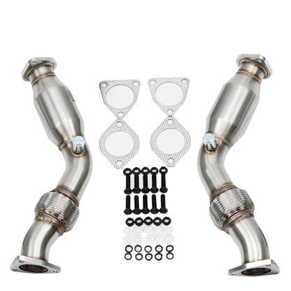 NISSAN Downpipe W/Flexpipe 2007+ 350Z 370Z G37 FX35 FX37 Q50 Q60 VQ35HR VQ37HR - Hogen Exhaust