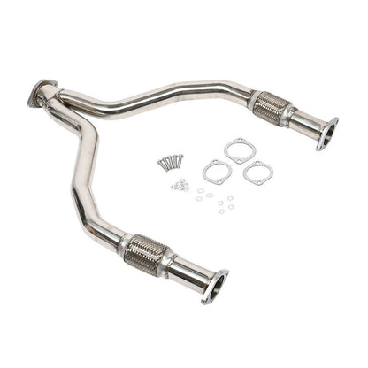 Nissan 370Z Exhaust Downpipe Stainless Steel for 2008-2014 Z34 Infiniti G37 V36 VQ37VHR Racing X/Y-PIPE - Hogen Exhaust