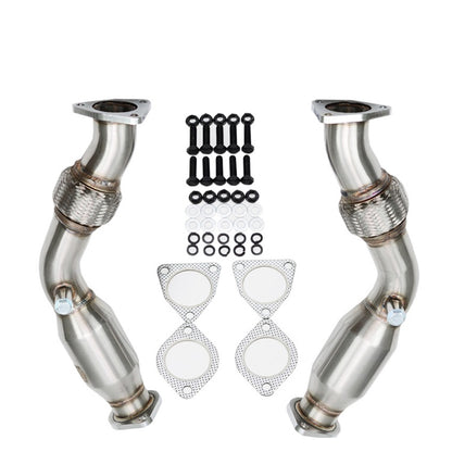 NISSAN Downpipe W/Flexpipe 2007+ 350Z 370Z G37 FX35 FX37 Q50 Q60 VQ35HR VQ37HR - Hogen Exhaust