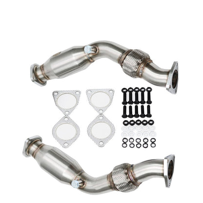 NISSAN Downpipe W/Flexpipe 2007+ 350Z 370Z G37 FX35 FX37 Q50 Q60 VQ35HR VQ37HR - Hogen Exhaust