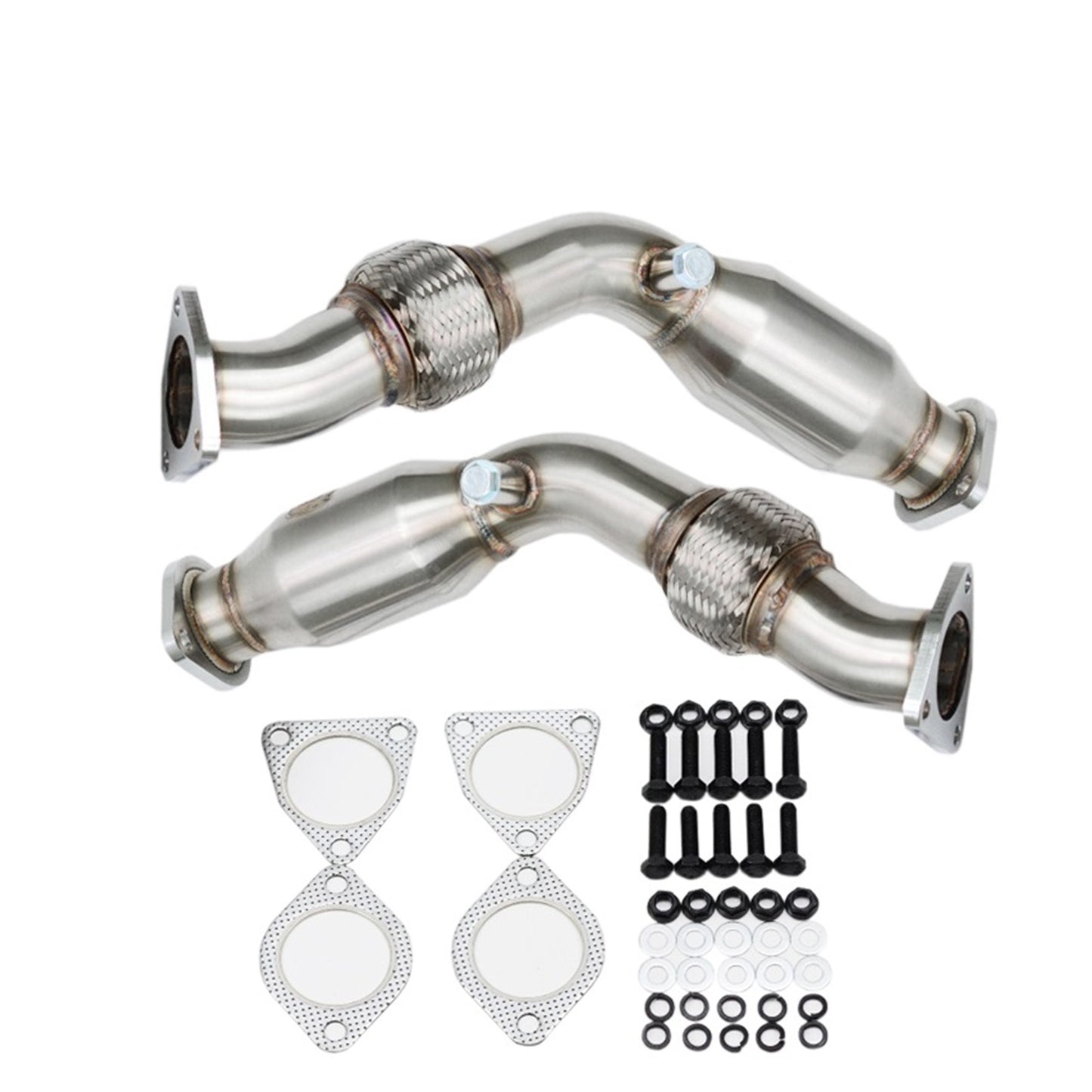 NISSAN Downpipe W/Flexpipe 2007+ 350Z 370Z G37 FX35 FX37 Q50 Q60 VQ35HR VQ37HR - Hogen Exhaust